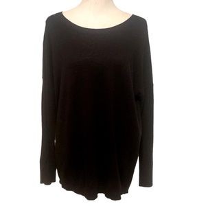 Halogen black, long sleeve tunic sweater, size small